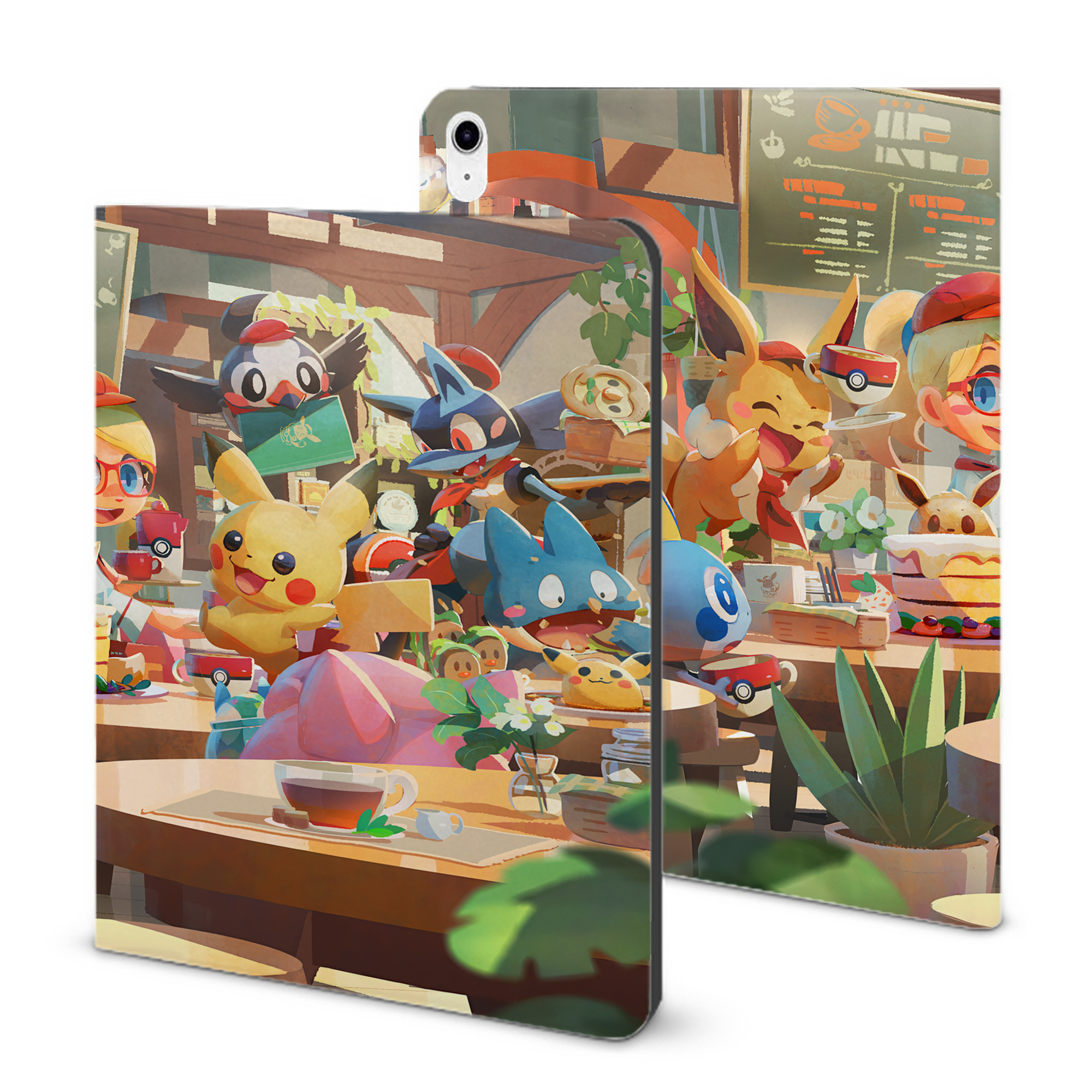 （画像用） ポケットモンスター Pokémon IPad ケース ブック型 PUレザー TPU 耐衝撃 軽量 薄型 ペン収納なし 全面保護 IPad 各モデル対応